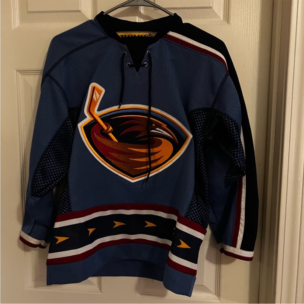 NHL Blue and Black Hockey Jersey with Breathable Mesh